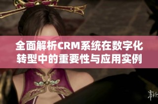 全面解析CRM系统在数字化转型中的重要性与应用实例