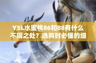 YSL水蜜桃86和88有什么不同之处？选购时必懂的细节解析
