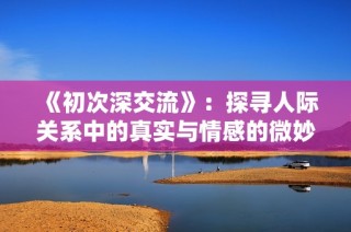 《初次深交流》:探寻人际关系中的真实与情感的微妙碰撞