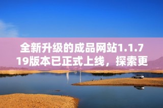 全新升级的成品网站1.1.719版本已正式上线，探索更多功能与体验