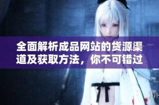 全面解析成品网站的货源渠道及获取方法，你不可错过的资源分享