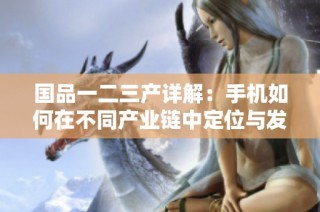 国品一二三产详解：手机如何在不同产业链中定位与发展