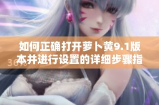 如何正确打开萝卜黄9.1版本并进行设置的详细步骤指南