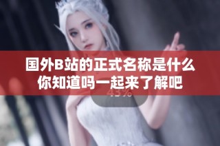 国外B站的正式名称是什么你知道吗一起来了解吧