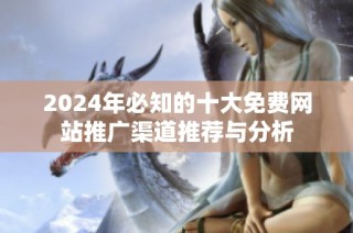 2024年必知的十大免费网站推广渠道推荐与分析