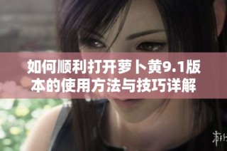如何顺利打开萝卜黄9.1版本的使用方法与技巧详解