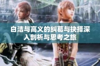 白洁与高义的纠葛与抉择深入剖析与思考之旅