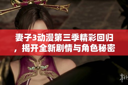 妻子3动漫第三季精彩回归，揭开全新剧情与角色秘密