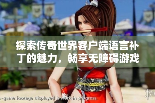 探索传奇世界客户端语言补丁的魅力，畅享无障碍游戏体验