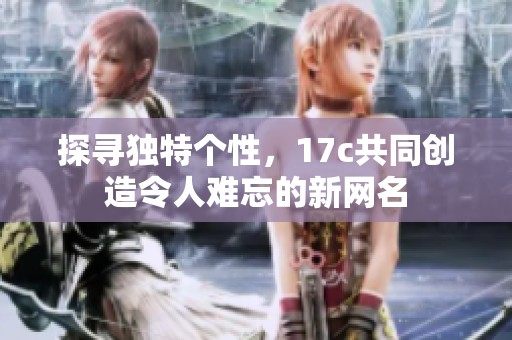 探寻独特个性，17c共同创造令人难忘的新网名