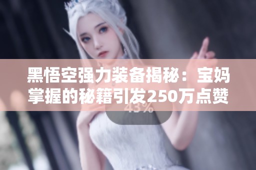黑悟空强力装备揭秘：宝妈掌握的秘籍引发250万点赞热潮