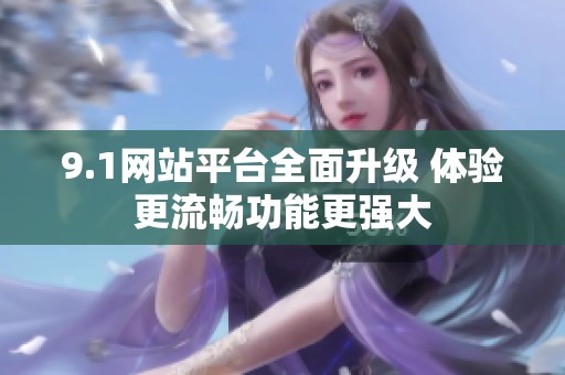 9.1网站平台全面升级 体验更流畅功能更强大