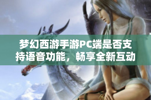 梦幻西游手游PC端是否支持语音功能，畅享全新互动体验探索