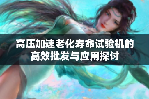 高压加速老化寿命试验机的高效批发与应用探讨
