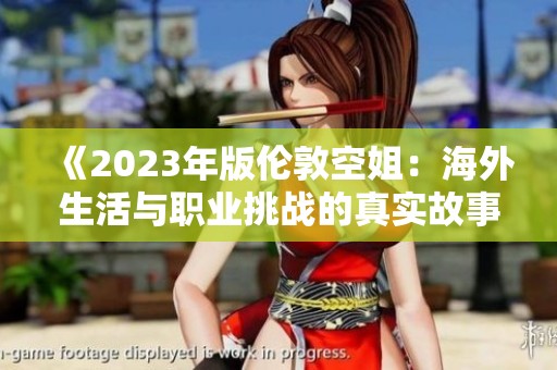 《2023年版伦敦空姐：海外生活与职业挑战的真实故事》